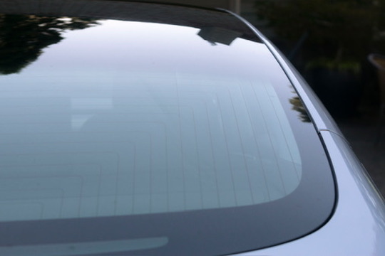 Rear glass after the wash